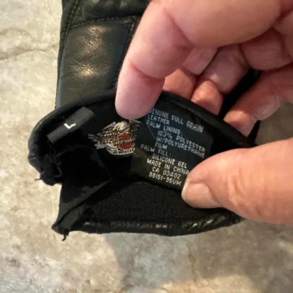 HARLEY DAVIDSON Leather Gloves Size L
